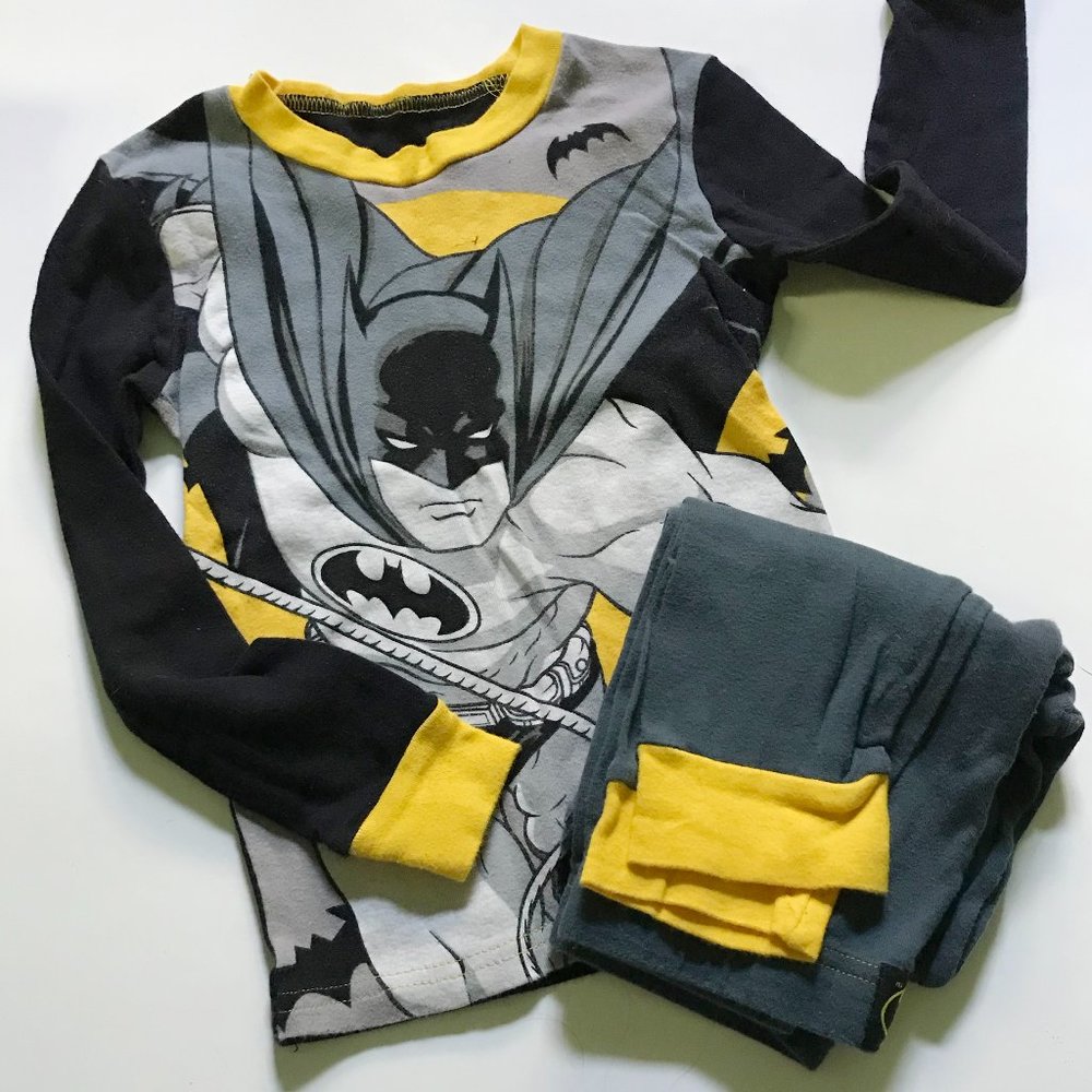 Batman Gray, Yellow & Black Kid's PJ Set